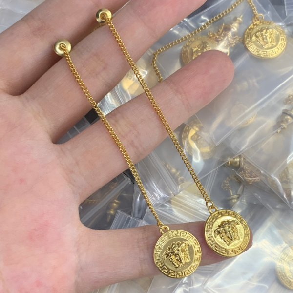 VERSACE EARRING 18K GOLD PLATED Y159161